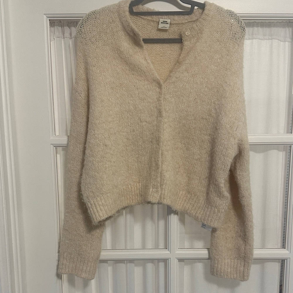 Urban Outfitters Cream Cardigan Sweater